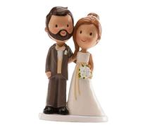 dekora Bride and Groom Figurines Cake Wedding Decoration - Old Fashion, Resin, Multicoloured