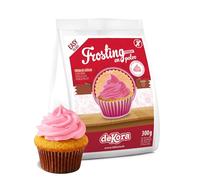 dekora Buttercream Style Frosting & Icing Mix 300 g, Strawberry Flavour, Easy to Use, Just Add Water, Perfect for Decorating Cakes, Cupcakes & Cookies