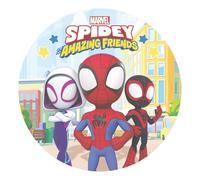 Dekora - Children's Birthday Cake Decoration - Edible Spidey Cake Topper 20 cm Wafer Paper for Cake Decorating - Gluten Free, Lactose Free, And No Sugar Added - Suitable for Vegetarians