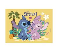 dekora - Children's Birthday Cake Decoration - Stitch Cake Topper 21 x 8 cm - Rectangular Edible Paper Cake Topper Gluten-Free, Lactose-Free - Suitable for Vegetarians