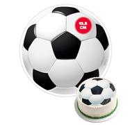 dekora - Children's Football Birthday Cake Decoration - Sugar Free Soccer Ball Wafer Disk | Diameter 15,5 cm