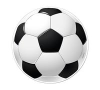 Dekora - Children's Football Birthday Cake Decoration - Sugar Free Soccer Ball Wafer Disk | Diameter 15,5 cm