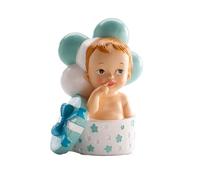 Dekora - Christening Decoration Cake Decoration Baby Boy with Gifts and Balloons