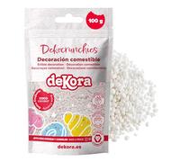 dekora - Dekocrunchies Coconut 100g, Crunchy flavoured cake sprinkles, Edible sugar pearls for cake decorating, Topping for cakes, cupcakes, cookies and desserts