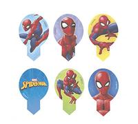 Dekora Dekorapin Edible Cake Decoration for Cakes, Cupcakes or Muffins, Spiderman, 20 Paper Wafer Toppers, 6.5 x 4 cm