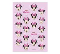 Dekora, Disney Minnie Mouse, Mini Wafer Discs, Edible Decorations for Cupcakes, Cookies and Muffins, Kids Birthday Party Decorations, 3.4cm Round Round 3,4 CM