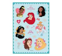 Dekora, Disney Princesses Pre-cut Edible Topper, Wafer Card Standing Cupcake or Biscuits Toppers, Birthday Party Cake Decorations, Icing Cake Topper A5