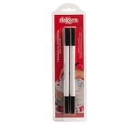 Dekora - Double Sided Edible Pen with Food Coloring for Cupcakes, Fondant or Edible Paper Decorations - Black