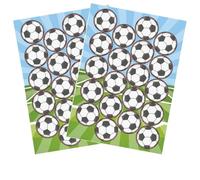 Dekora, Edible Football Decoration, Soccer Ball Mini Discs Toppers for Cupcakes, Muffins & Biscuits, Round 3.4 CM, Pack of 2 Sheets