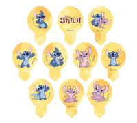 dekora - Edible Wafer Decorations Stitch and Angel for Cakes and Cupcakes - Kids Birthday Cake Decoration - Gluten Free - 20 Pieces