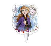 Dekora- Elsa and Anna Disney Frozen 2D Birthday Candle, Blue (346227)