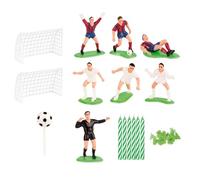 dekora - Football Cake Decorations Kit with 10 Candles and Bases