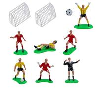 Dekora, Football Cake Toppers, Birthday Cake Decoration for Football Football-Themed Parties, 7 Figures, 2 Goals and 1 Ball