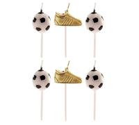 Dekora - Football Candles For Birthday Cake - Football And Golden Boot