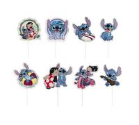 dekora - Lilo & Stitch Cupcake Toppers In 8 Designs - Toppers For Decorating Cupcakes, Muffins, Cakes, And Other Sweets - Confectionery Decoration Suitable For Food Contact - 16 Units