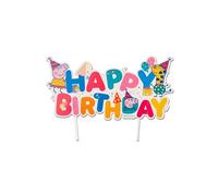 dekora Peppa Pig Happy Birthday Cake Topper 17 cm, Multi-Colour
