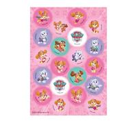 dekora, Skye and Everest Edible Wafer Cupcake Toppers, Paw Patrol Mini Discs for Cakes & Biscuits, Children's Birthday Party Decorations, Rice Paper, Gluten Free, 20 Pack, 3.4 CM