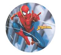 Dekora, Spiderman Edible Cake Topper, Marvel Decoration for Children's Birthday Cake, Round Wafer Disc 20 CM