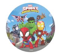 Dekora, Spidey Cake Topper Edible Wafer Disc, Kids Birthday Party Decorations, Marvel Superhero Spidey Icing Image Sheet, Gluten-Free, Theme Supplies, Round Baking Decor 20 CM