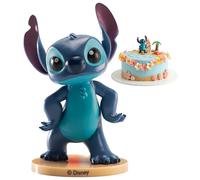 dekora - Stitch Cake Topper Figure 9 cm, Stitch Birthday Decorations for Kids, Disney PVC Cake Decoration for Birthday Cakes, Food Contact Safe