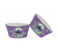 dekora - Stitch Disney Cupcake Cases, 25 Muffin Cases and Paper Baking Cups for Oven and Microwave, Easy Release, 5 x 3 cm, for Cupcakes and Muffins