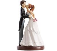 dekora Wedding Cake Topper Bride & Groom Figurine 16 cm - Resin Cake Decoration for Wedding Cake & Anniversary - Original Detailed Design - Food-Contact Safe Base