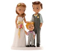 dekora Wedding Cake Topper Bride & Groom Figurine 16 cm - Resin Cake Decoration for Wedding Cake & Anniversary - Original Detailed Design - Food-Contact Safe Base
