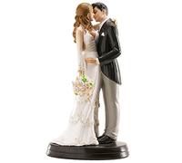 dekora Wedding Cake Topper Bride & Groom Figurine 18 cm - Resin Cake Decoration for Wedding Cake & Anniversary - Original Detailed Design - Food-Contact Safe Base