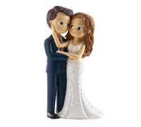 dekora - Wedding Cake Topper Figurine “Gentle Face Touch” 16 cm - Resin Cake Decoration - Original and Detailed Design - Food Contact Safe