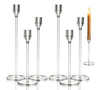 Dekorativer Acryl Kerzenhalter - Robuster Leichter Transparenter Kerzenständer Mittelstück Stilvolles Accessory Hochzeit Feier Tisch Dekoration Zuhause | für Esszimmer Wohnzimmer Event