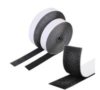 Dekoreya Self-Adhesive Hook & Loop Tape Rolls 8 m - Strong-Back Sticky Glue Hook-Loop Fastener Tape for Home, Office, Car, DIY & Cable Management (Black)