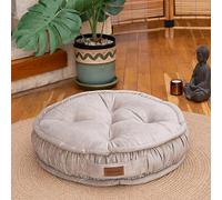 Dekorist Floor Cushion, Floor Pillow Thick Floor Seating, Comfortable Supportive, Quilted Soft Booster Seat Pad for Yoga Meditation, Cat and Dog bed, Yoga cushion, 22X5 inch, Light Bronze