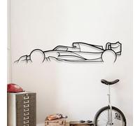 Dekory F1 Racing Car Metal Wall Art - Black Metal Car Silhouette, Modern Industrial Automotive Wall Decor for Garage, Man Cave, Office or Living Room - XS - 40 CM
