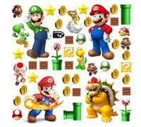 DEKOSH Super Mario Wall Decals - Complete Set of Large Mario Bros Build a Scene Peel & Stick Wall Stickers