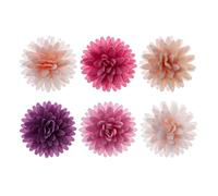 Dekozauber24 Edible Flowers for Cake Decorations, 12 Pieces, 6 Colours Mix, Wafer, 4.5cm a Piece, Cake Flowers Edible