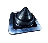 DEKTITE #2 (DFE102B) Square Black EPDM Flexible Pipe Flashing, Roof Jack, Pipe Boot Flashing Dektite (for OD Pipe Sizes 1/4" - 3")