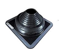 Dektite Premium #4 Black EPDM Metal Roof Pipe Flashing, Square Base, Pipe OD 3" to 7"