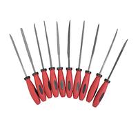 Dekton 10 Piece Needle File Set - Hardened Steel| Anti-slip Soft Grip Handles| Precision Hand Tools For Shaping, Smoothing, Filing Metal, Wood, Plastic And Jewelry| Durable Carbon Steel Construction