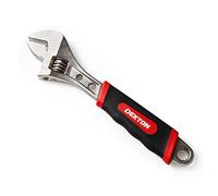 Dekton 10" Sure Grip Adjustable Spanner-1 1/4" Jaw Capacity| Straight Jaw Wrench| Printed Width Scale| Sure Grip-Non Slip Grip Handle for Comfort| Hardened and Tempered Steel| Bonus 16mm Ring Spanner