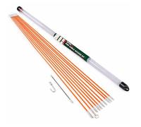 Dekton 10 x 1 Metre Pro Cable Access Kit, Reinforced Rods for Routing Cables Through Ceilings, Floors & Wall Cavities, Includes Hook End, Ring End & Flexible Extender for Precision Cable Installation