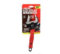 DEKTON 10'' XL Jaw Stubby Adjustable Wrench-Heavy-Duty Wide-Mouth Spanner for Tightening and Loosening Nuts and Bolts| Tool with Ergonomic Non-Slip Handle| Ideal for Tight Spaces, Plumbing, Automotive