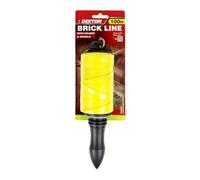 Dekton 100m Brick Line with Holder- Multi-Purpose String Ideal for Building Work| with Plastic Spindle Handle and Lock 1.5x50mm| High-Visibility Long Line Leveling Tool for Bricklaying and Masonry