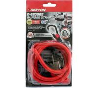 Dekton 10mm D Secure Elastic Stretch Bungee Cords Hooks Tie Down Straps Rope 58"