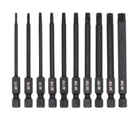 Dekton 10pc 100mm S2 Steel Impact Bits T7-t40- Specifically Designed for Use with Impact Drivers| Forged Tip for Greater Impact Resistance| Torsion Heat-Treated| S2 Grade Steel| High Torque Load Use