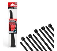Dekton 10PC Cable Tie Set - 9MM X 500MM Black | Heavy Duty Industrial Strength | High Temperature Resistant | Self-Locking Teeth | Ideal for Cables, Piping, Gardening & Wires | Indoor & Outdoor Use