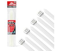 Dekton 10PC Cable Tie Set - 9MM X 500MM White | Heavy Duty Industrial Strength | High Temperature Resistant | Self-Locking Teeth | Ideal for Cables, Piping, Gardening & Wires | Indoor & Outdoor Use