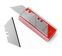 Dekton 10PC SK5 Utility Blade Set - 60MM Extra Strong Single-Edged Blades for Utility Knives & Scrapers, Handy Dispenser Included, Perfect for Cutting Card, Paper, Leather, Carpet, and More