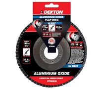 Dekton 115mm Aluminium Oxide Flap Disc 40 Grit-Achieve Smooth, Quality Finishes|Diameter 115mm|22.2mm Arbor|Max.13600 Rpm|Made With Aluminium Oxide| Ideal For Aggressive Material Removal Blending