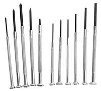 Dekton 11pc Precision Screwdriver - Anti Slip Handle With Rotating Cap For Ease Of Use And Precise Control| Accurately Machined For Ultimate Fit| Handy Storage Case| Includes 3 Phillips And 8 Flats