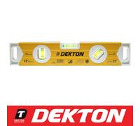 Dekton 12" Builders Level With 3 Angle Horizontal Vertical Vials Aluminium 300mm